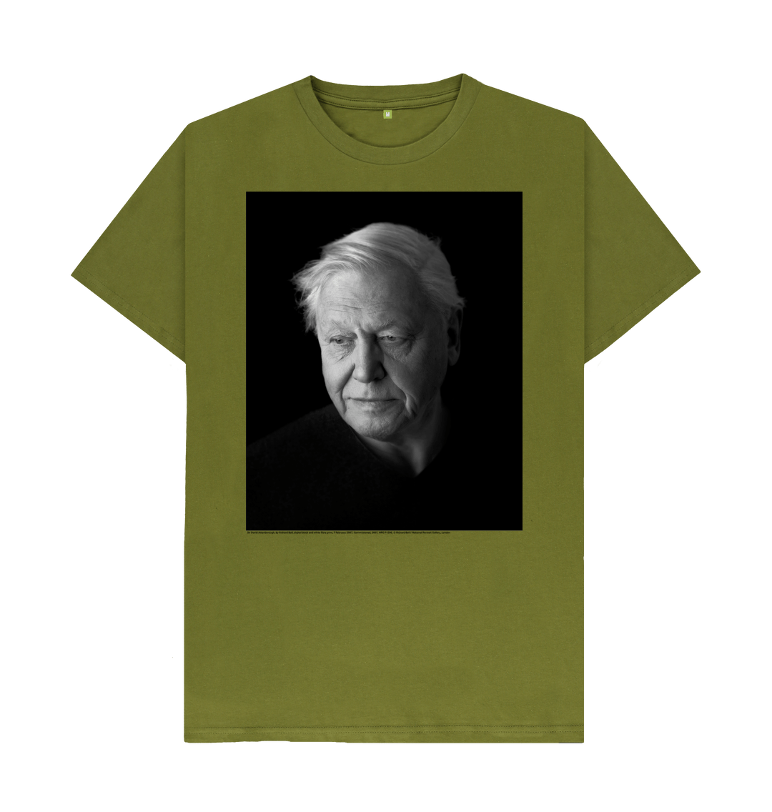 Moss green printed t shirt front
