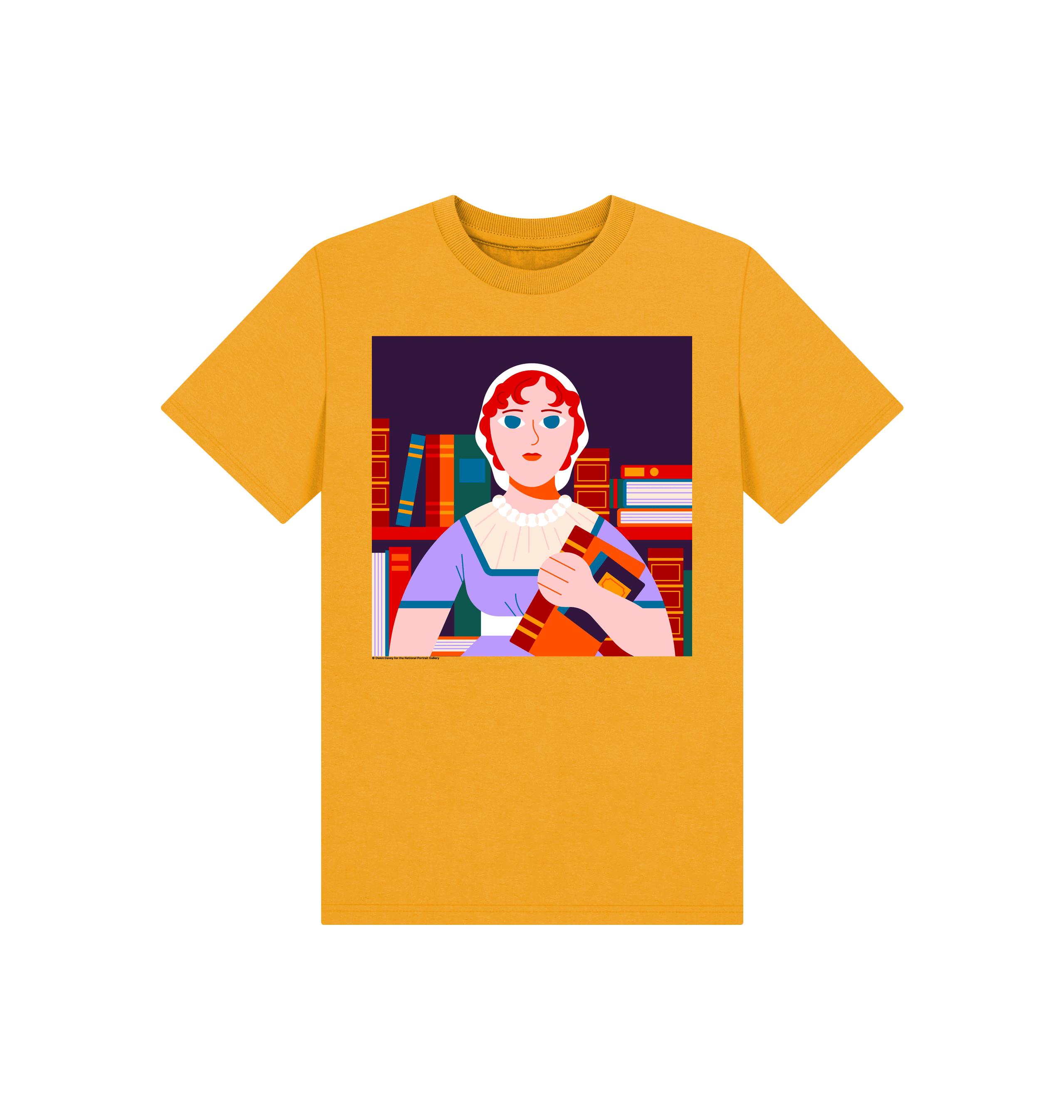 Mustard printed kids t shirt front