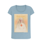 Stone Blue Printed T-shirt Front