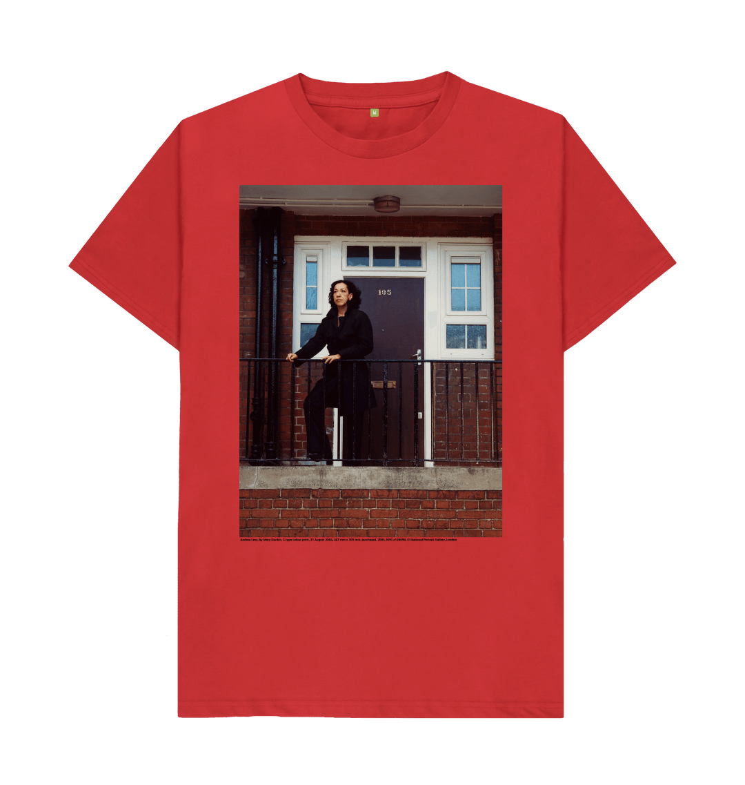 Red printed t shirt front