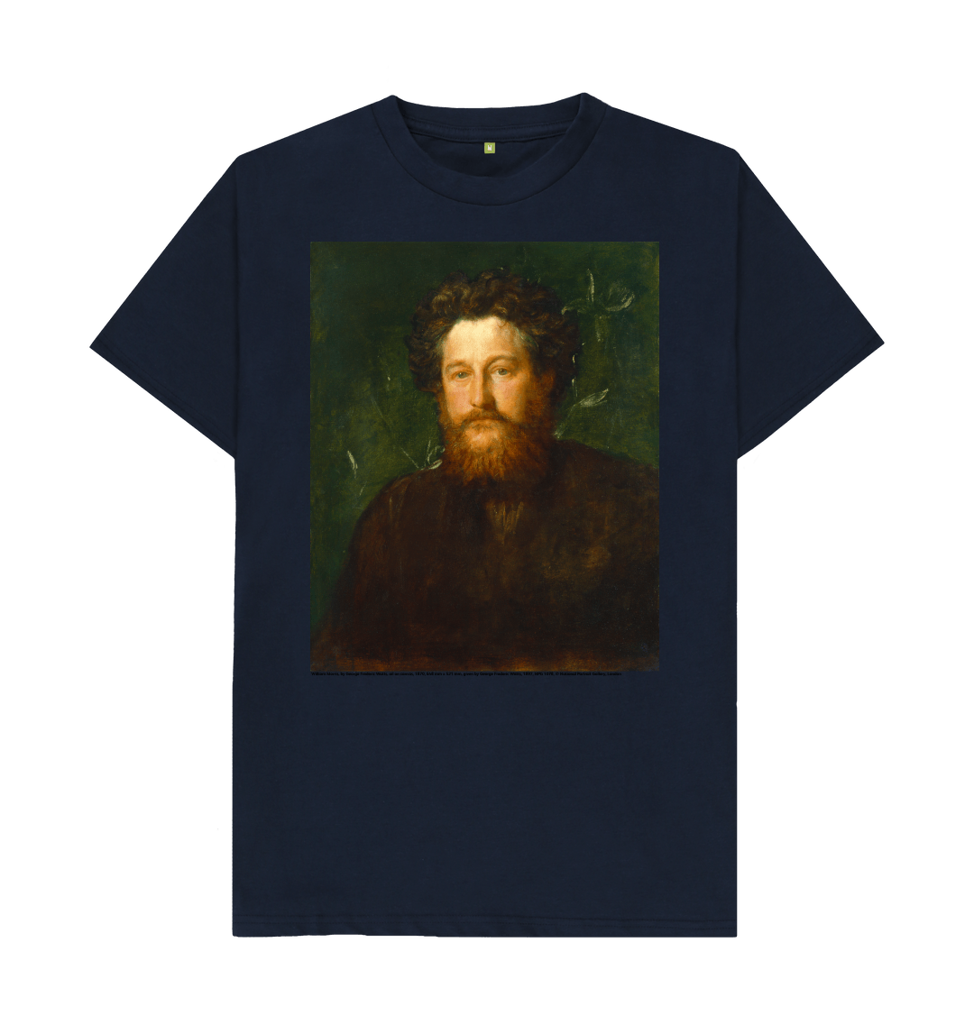 Navy blue printed t shirt front