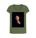 Khaki Printed T-shirt Front