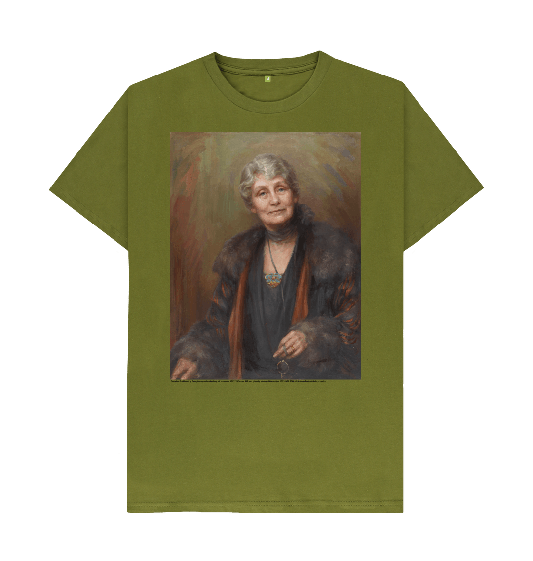 Moss green printed t shirt front