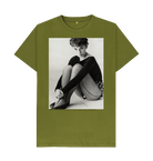 Moss Green Printed T-shirt Front
