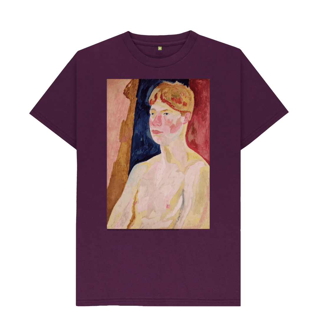 Purple printed t shirt front