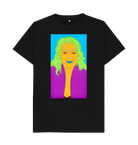 Black Printed T-shirt Front