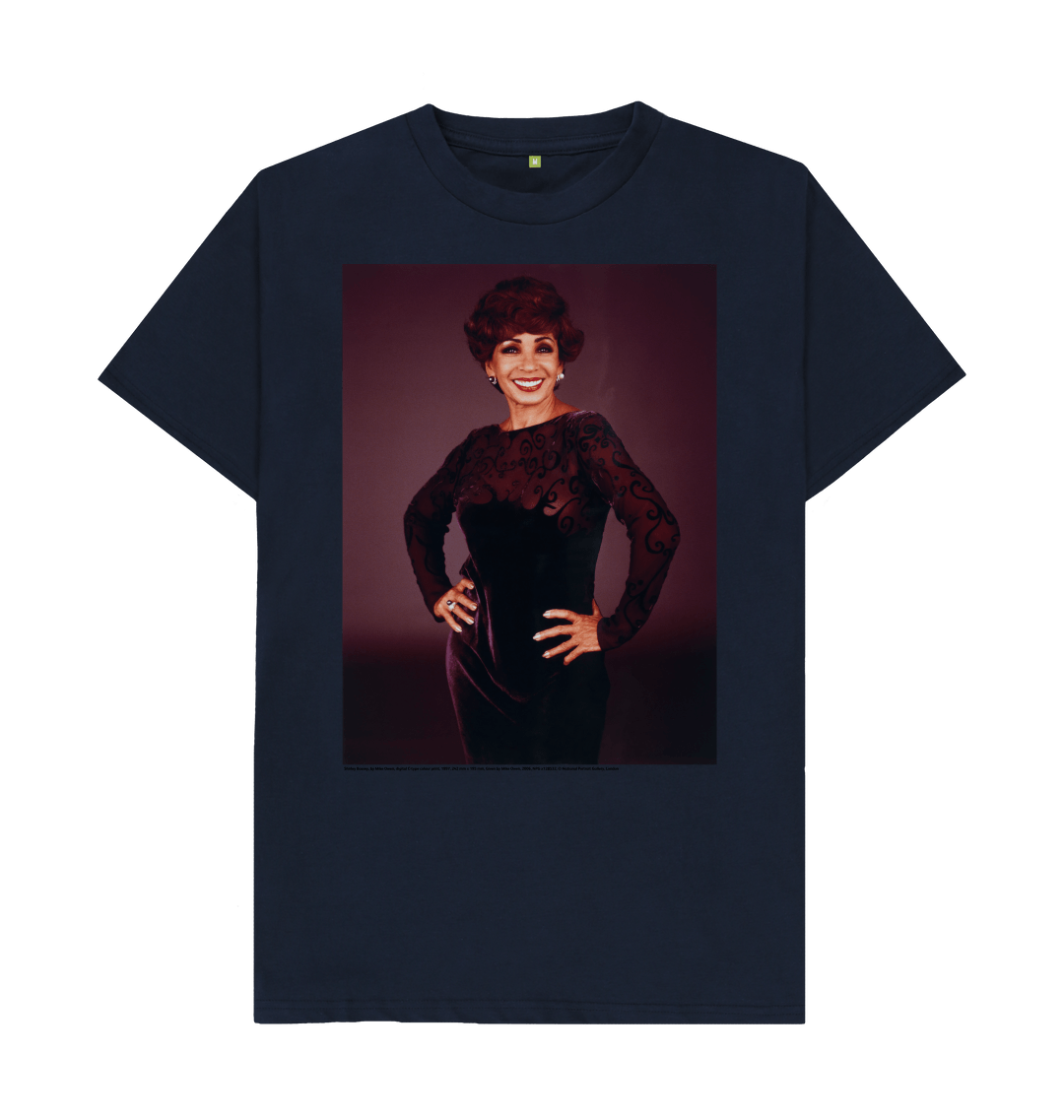 Navy blue printed t shirt front
