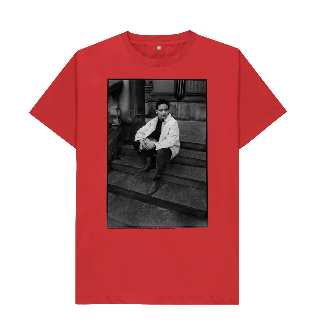 Red printed t shirt front
