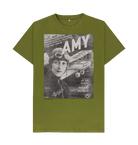 Moss Green Printed T-shirt Front