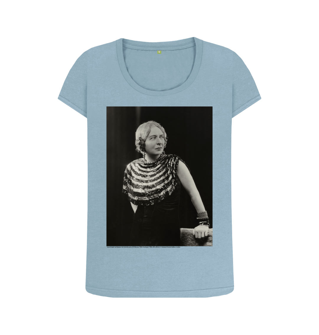 Stone blue printed t shirt front