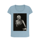 Stone Blue Printed T-shirt Front