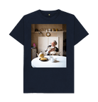 Navy Blue Printed T-shirt Front