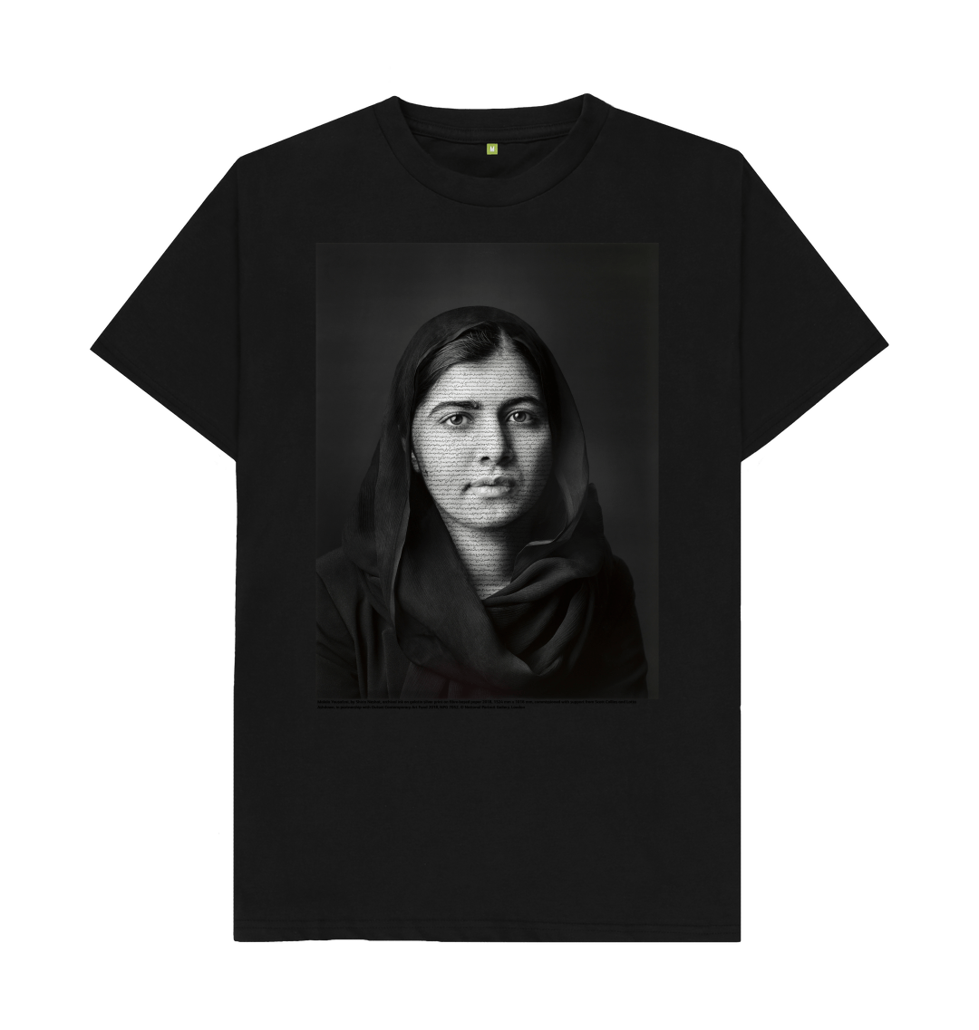 Black printed t shirt front