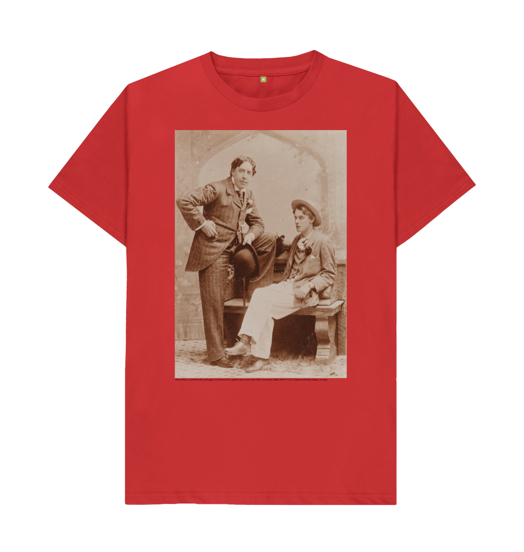 Red printed t shirt front