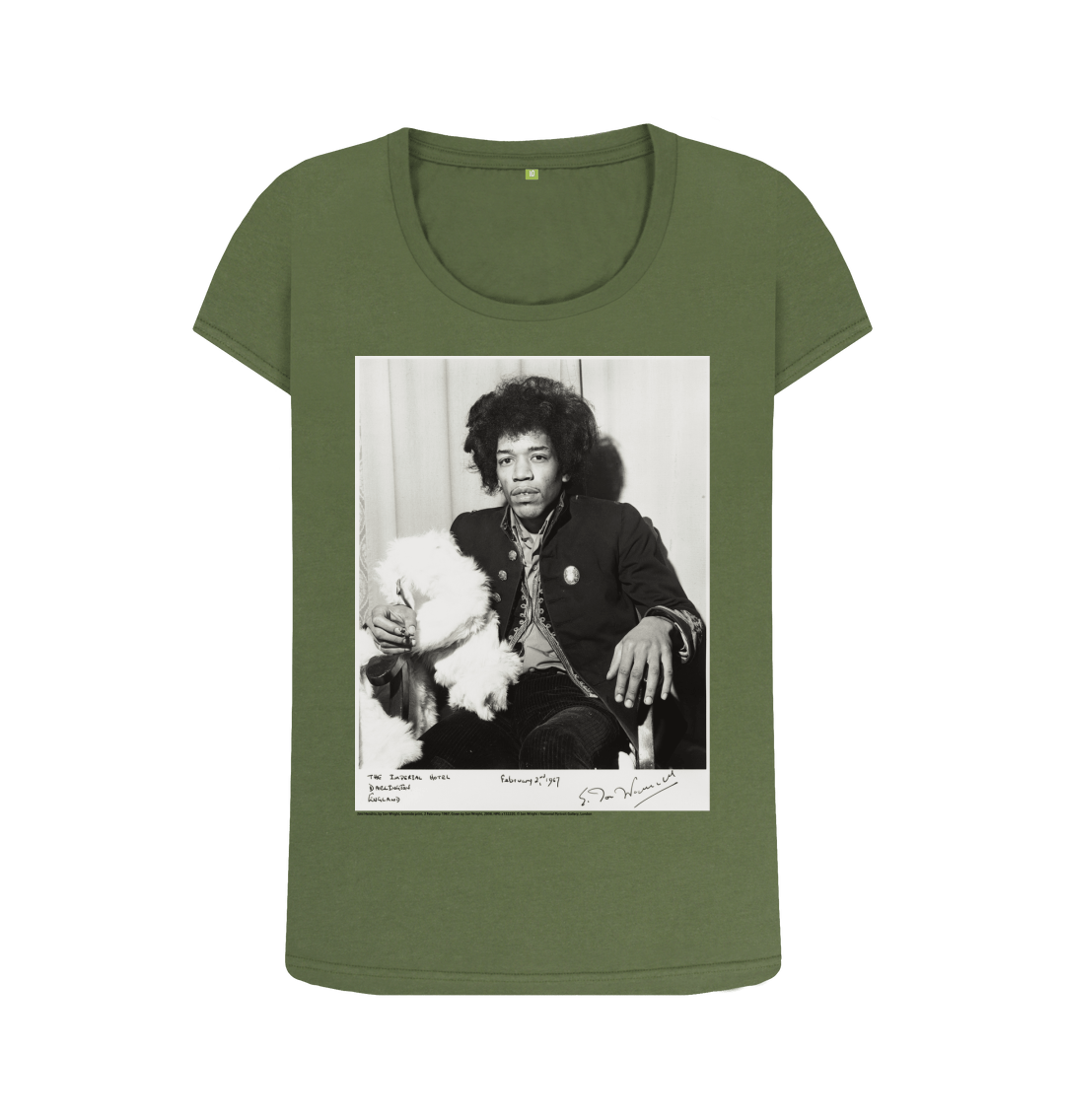 Khaki printed t shirt front