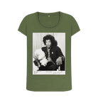 Khaki Printed T-shirt Front