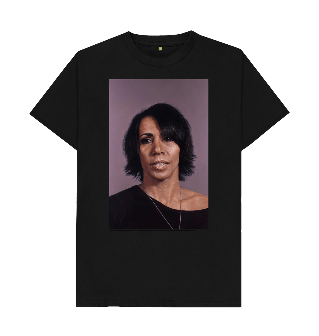 Black printed t shirt front