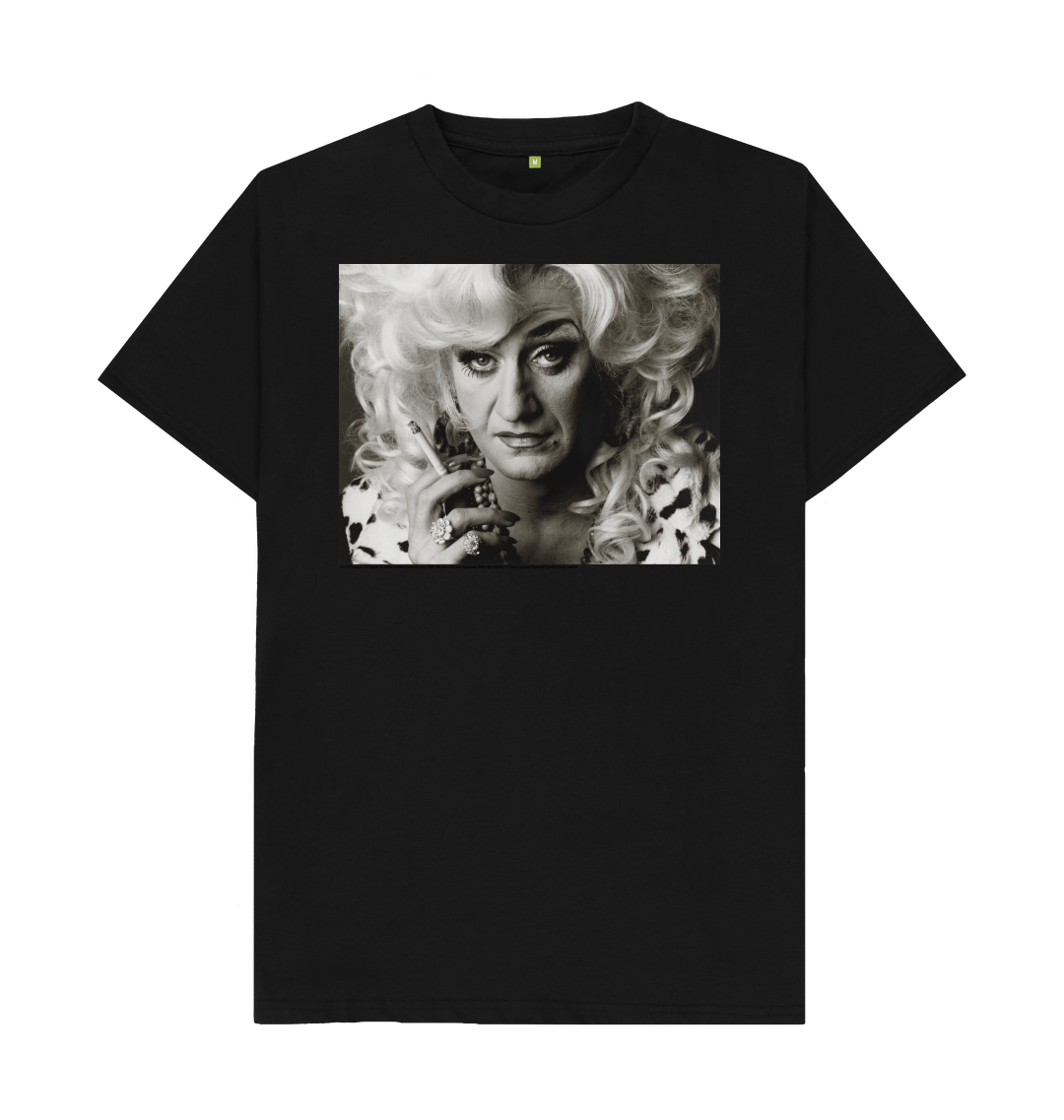 Black printed t shirt front