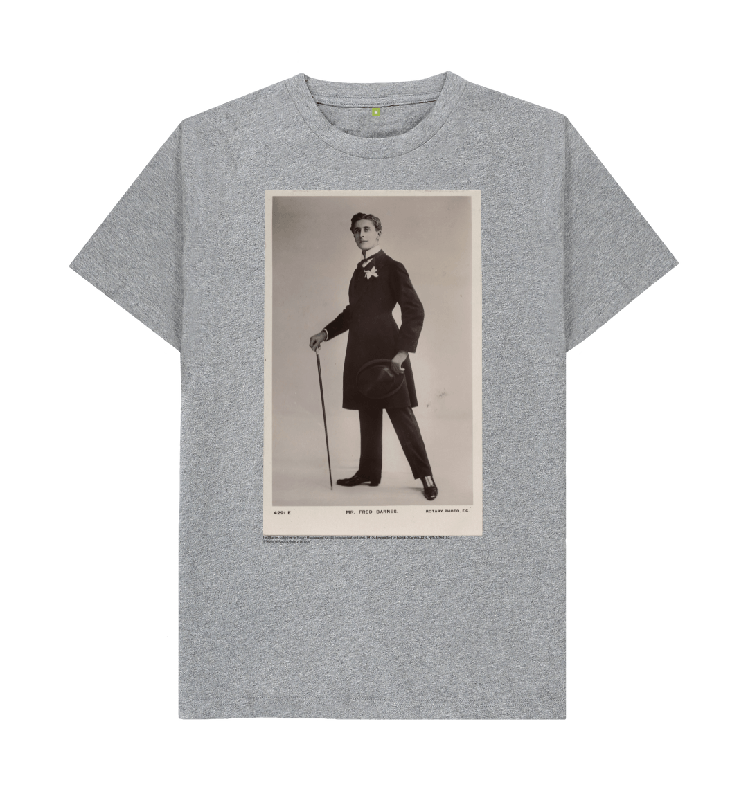 Athletic grey printed t shirt front
