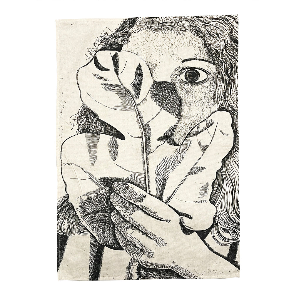 Girl with a Fig Leaf by Lucian Freud Tea Towel – National Portrait ...
