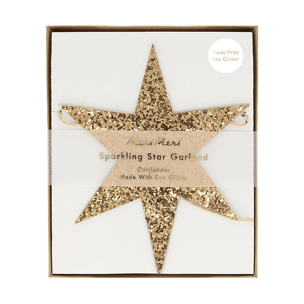 Glitter stars garland box
