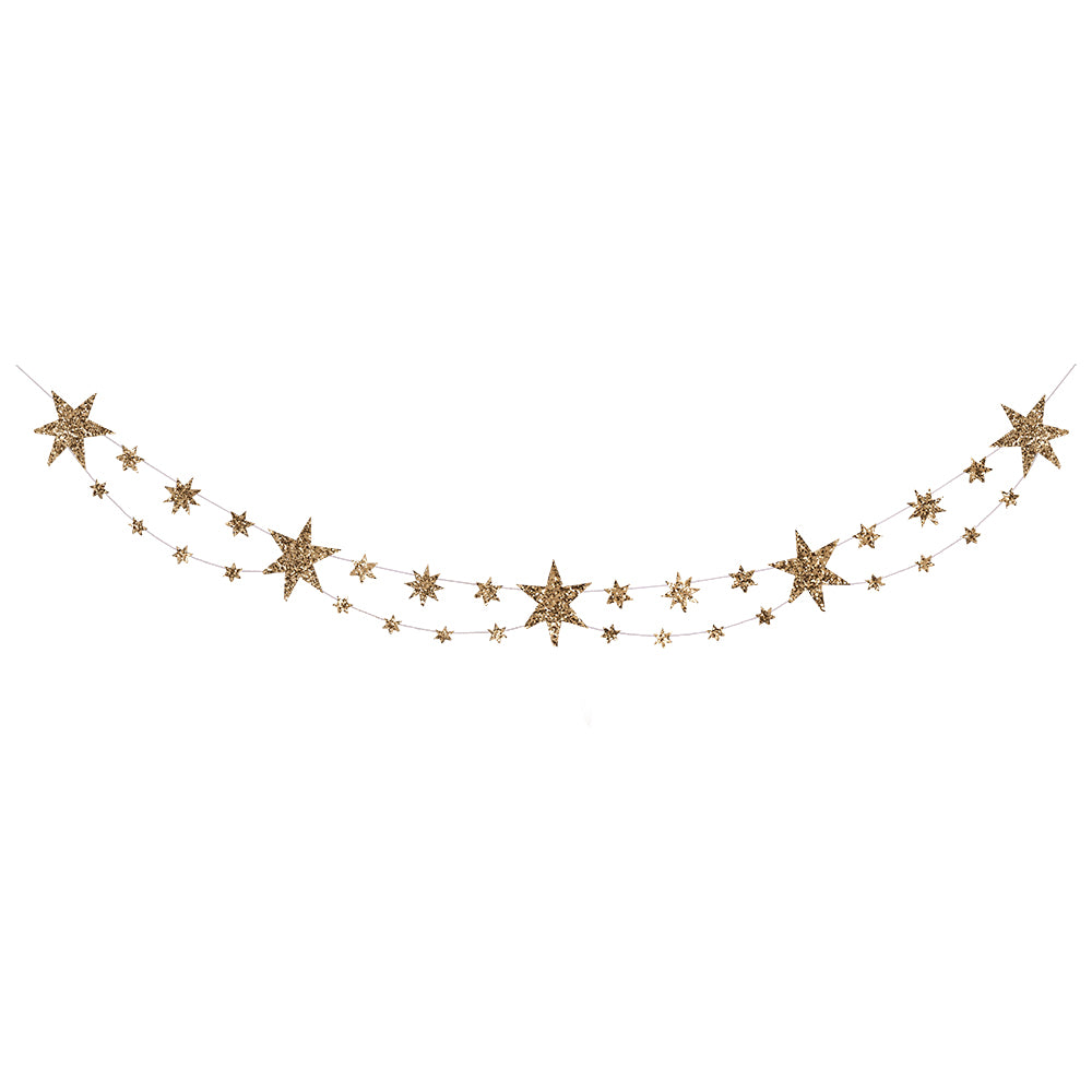 Glitter stars garland