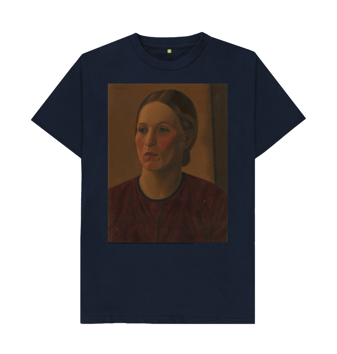 Navy blue printed t shirt front