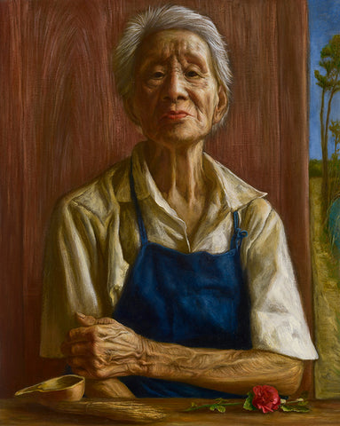 Grandmother, 2024, by Zhang Yafei, Portrait Print