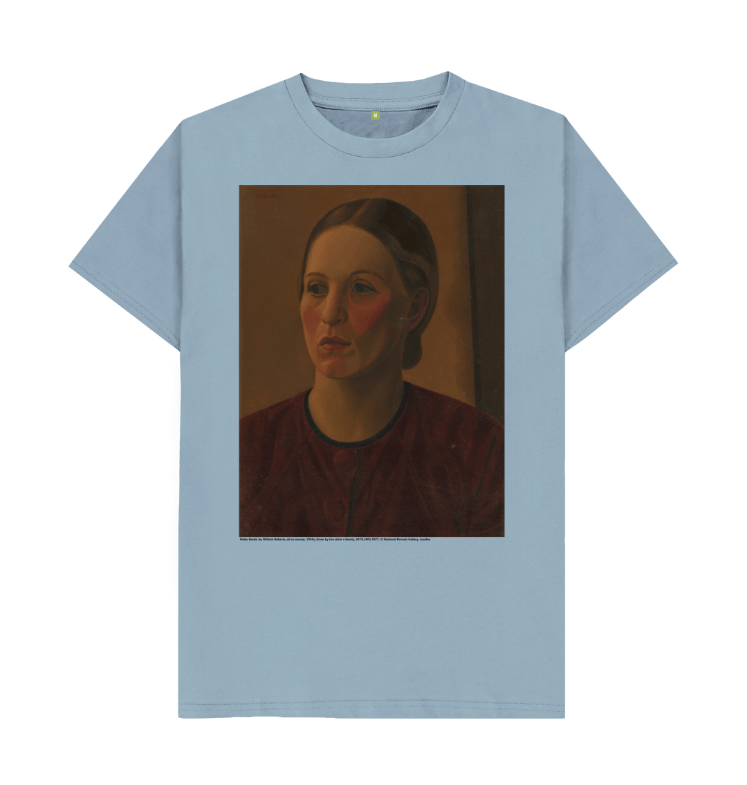 Stone blue printed t shirt front