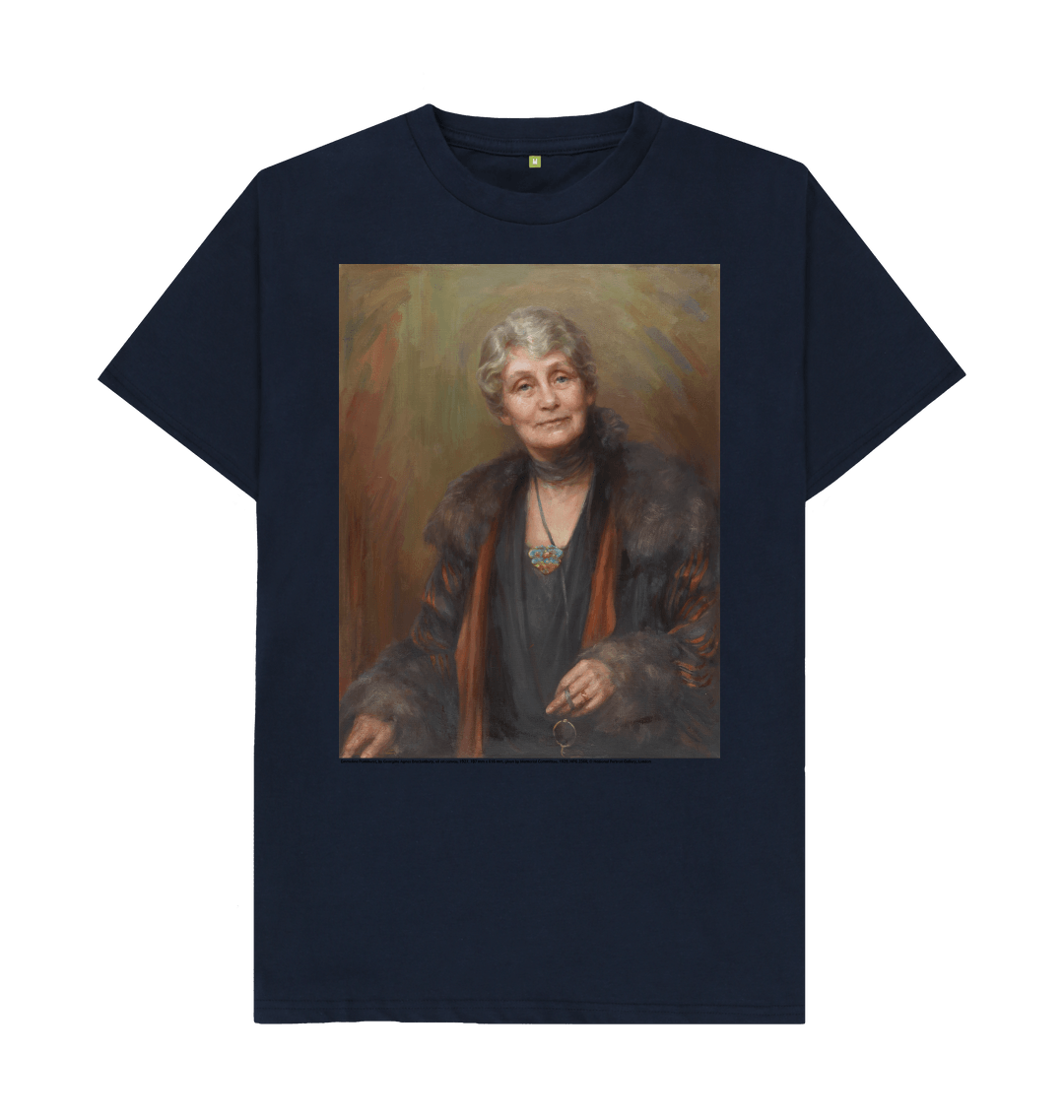 Navy blue printed t shirt front