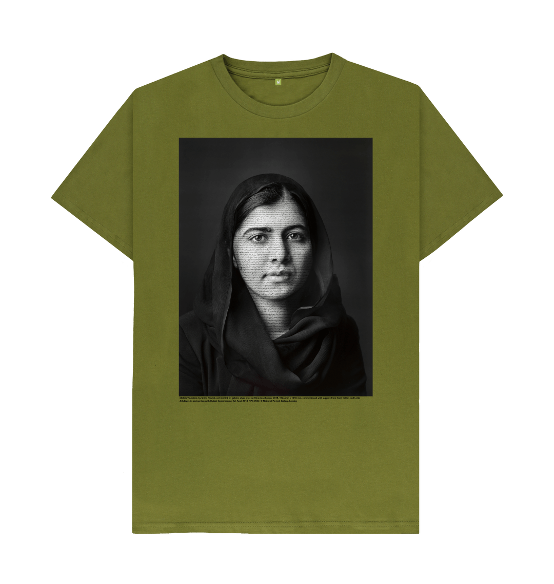 Moss green printed t shirt front