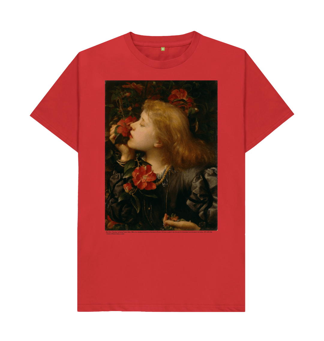 Red printed t shirt front