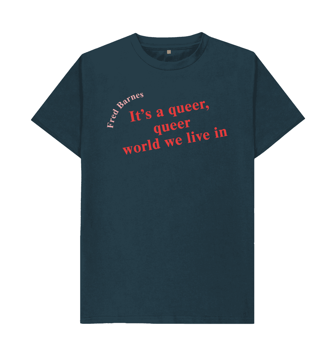 Denim blue printed t shirt front