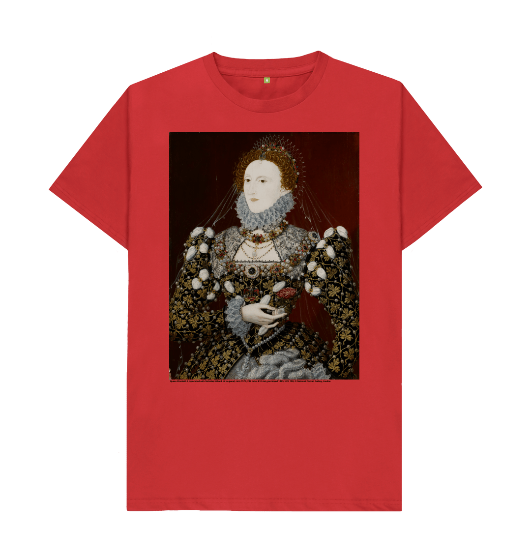 Red printed t shirt front
