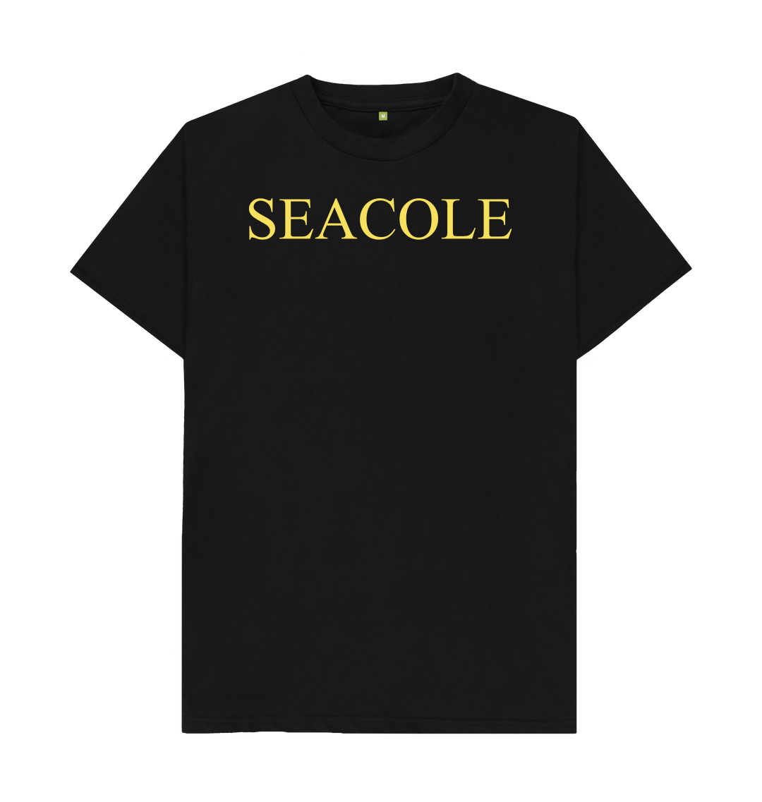 Black printed t shirt front