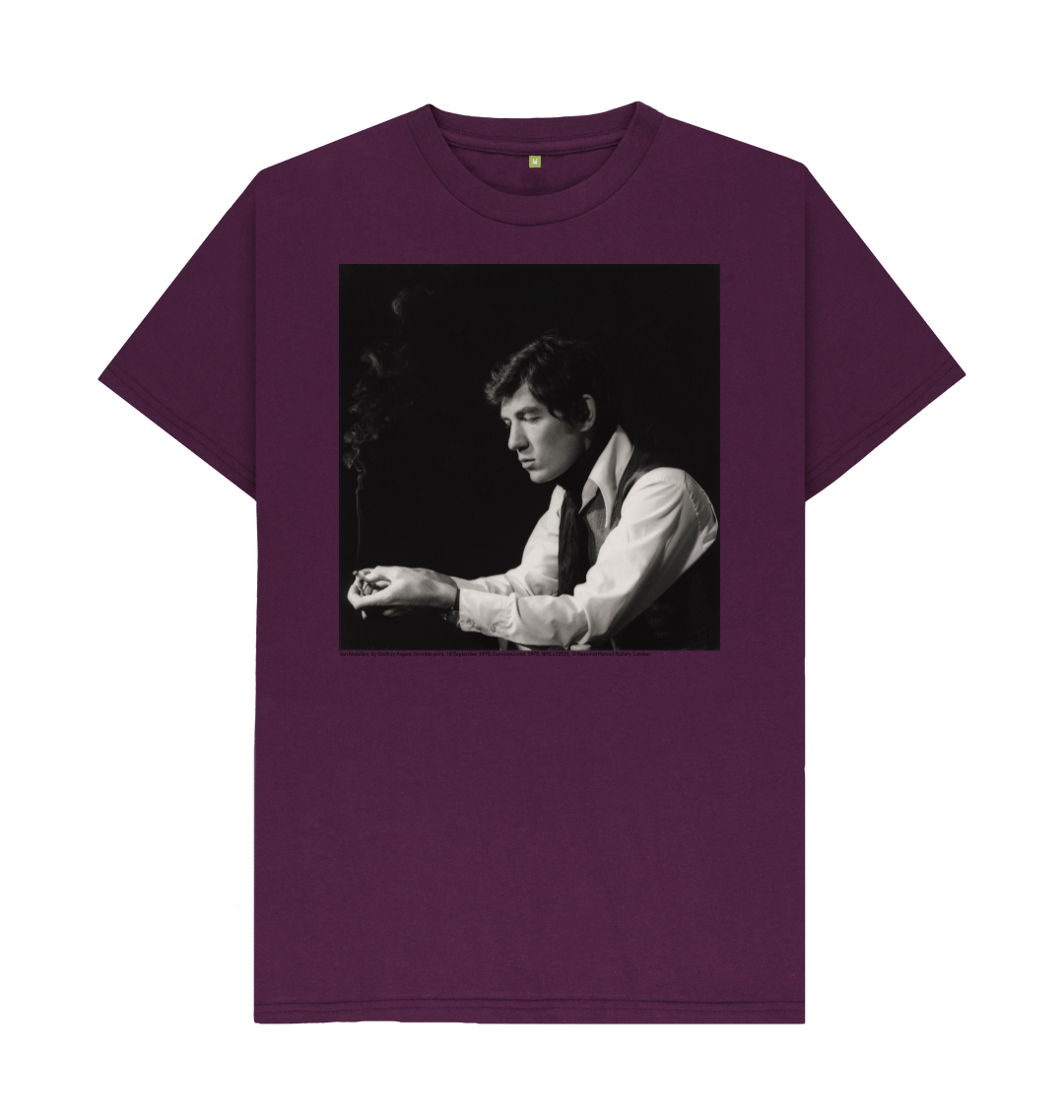 Purple printed t shirt front