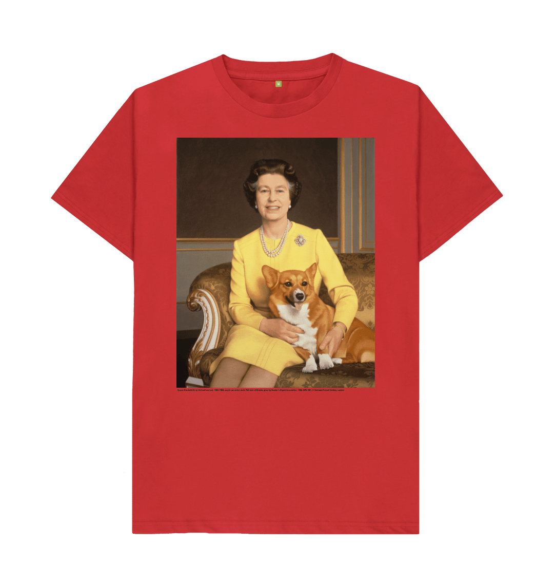 Red printed t shirt front