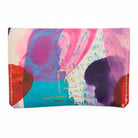 Colorful abstract wallet with gold Ark branding design on a white background