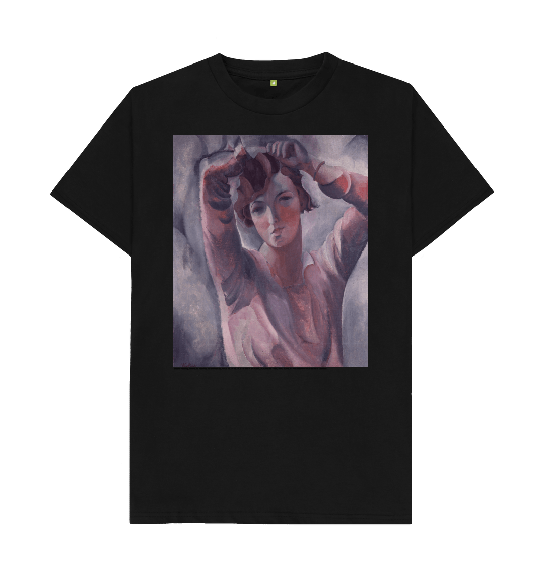 Black printed t shirt front