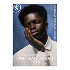 Exhibition poster for the National Portrait Gallery Herbert Smith Freehills Kramer Portrait Award 2026 featuring a portrait of a person with a hand on their face.