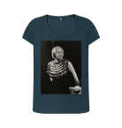 Denim Blue Printed T-shirt Front