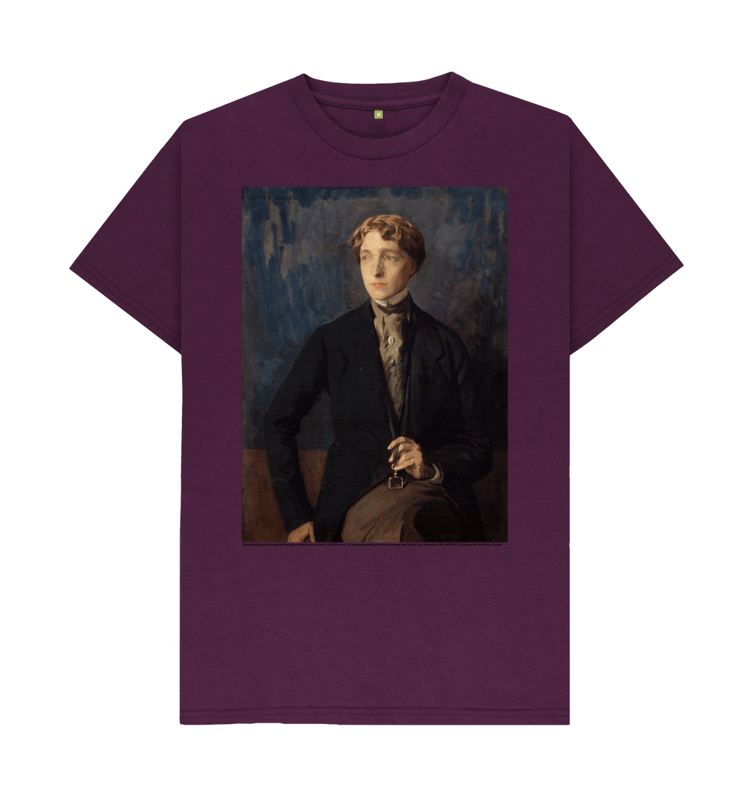 Purple printed t shirt front