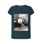 Denim Blue Printed T-shirt Front