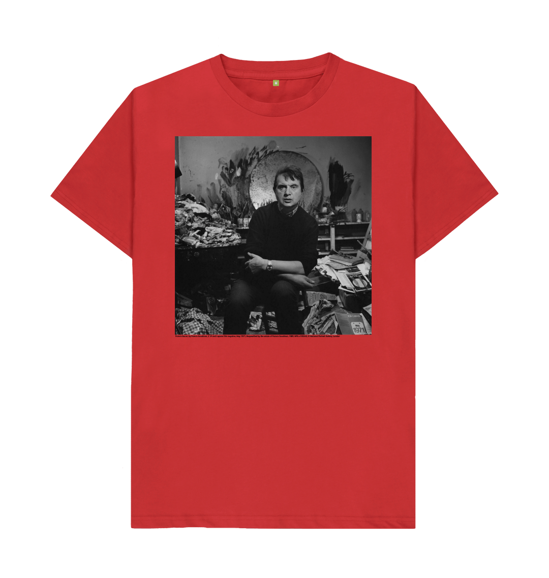 Red printed t shirt front