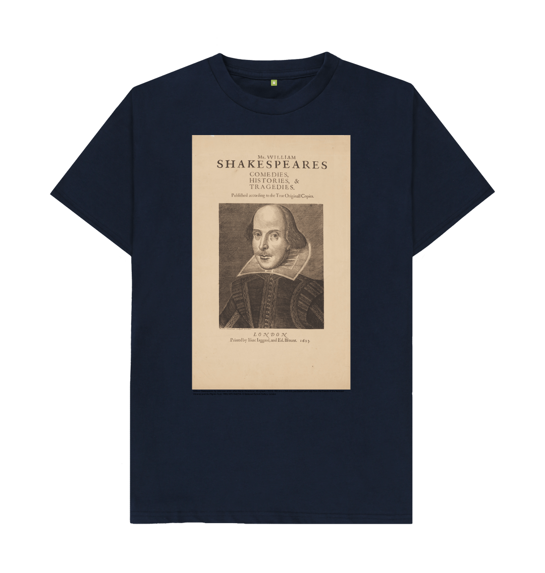 Navy blue printed t shirt front
