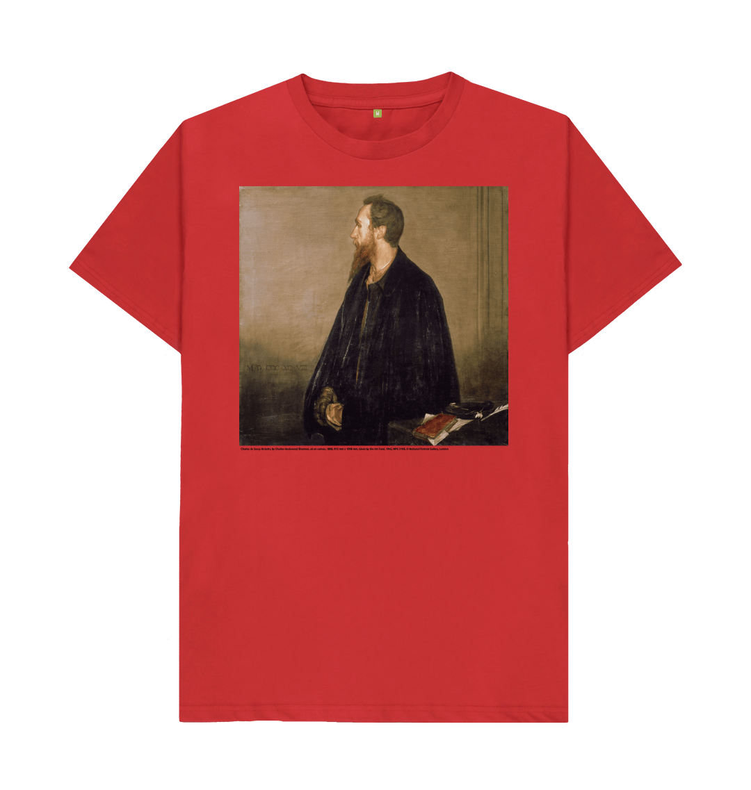 Red printed t shirt front