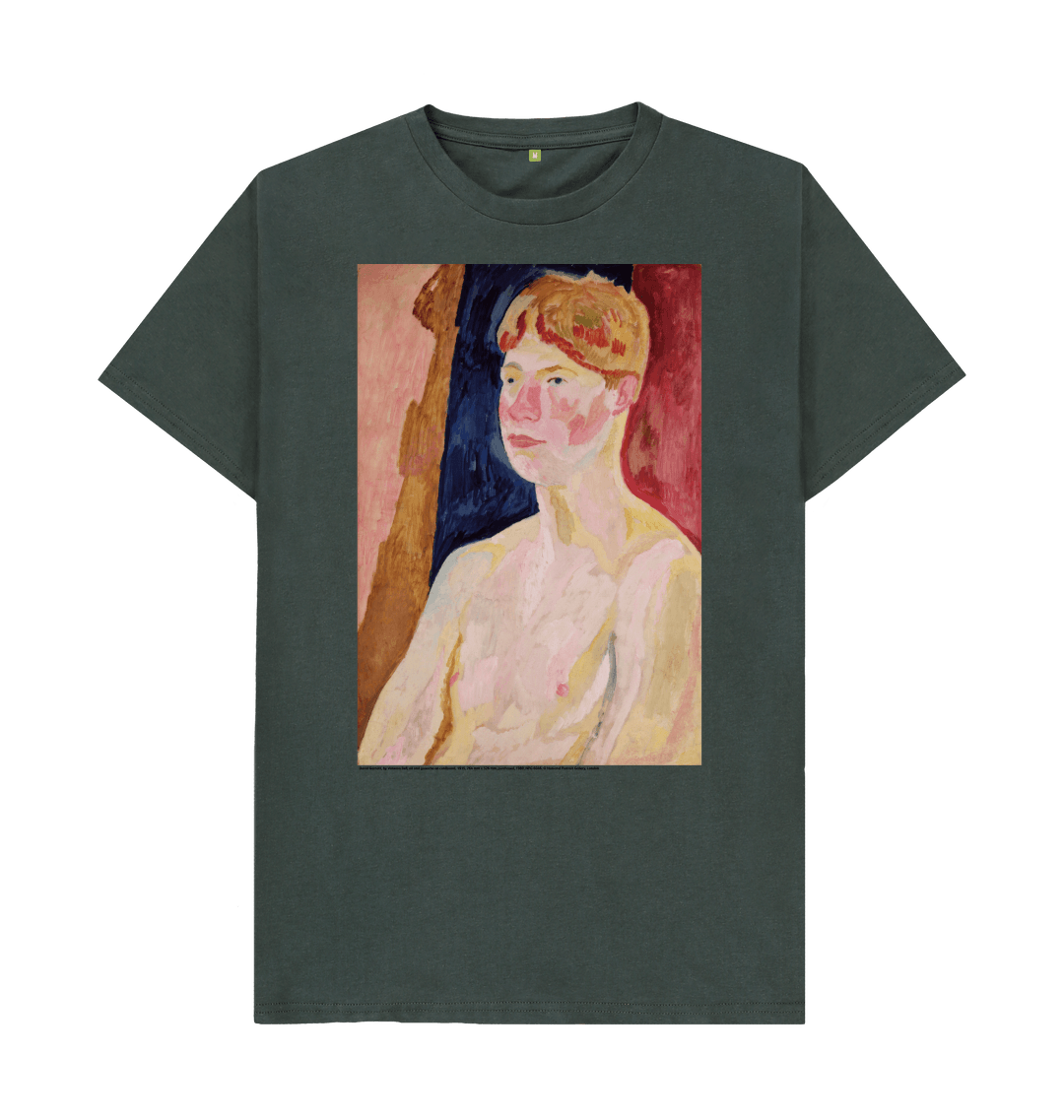 Dark grey printed t shirt front