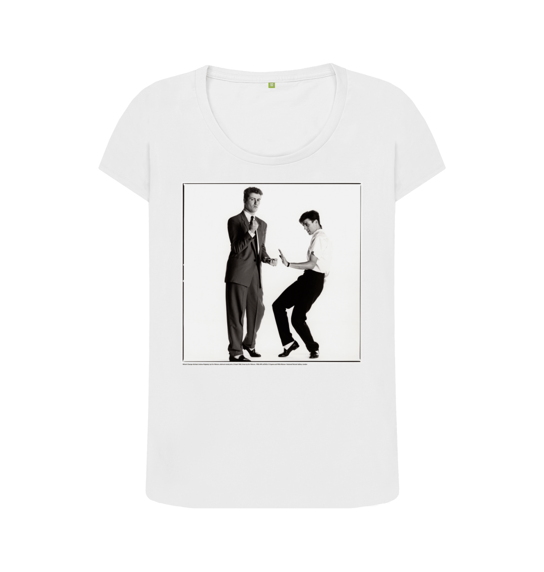 White printed t shirt front