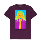 Purple Printed T-shirt Front