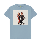Stone Blue Printed T-shirt Front